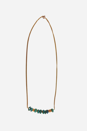 Collar Aqua moss con beads