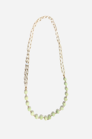 Collar Amazonite verde con moonstone box