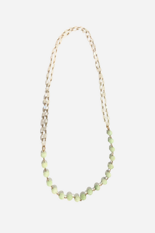 Collar Amazonite verde con moonstone box