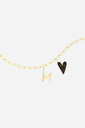 Collar Letra Origen Chica - Charm de corazón