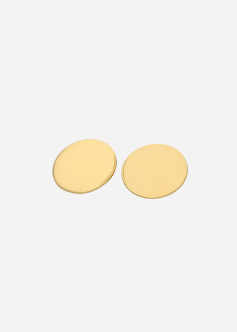 Aretes Luna Llena Chicos – baño de oro