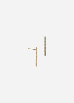 Aretes Luna Menguante – oro 14K con diamantes