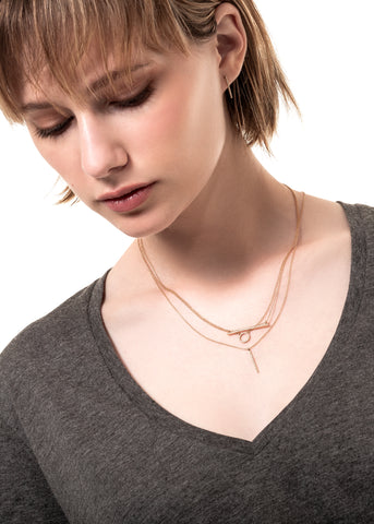 Collar Luna Nueva – oro 14K con diamantes