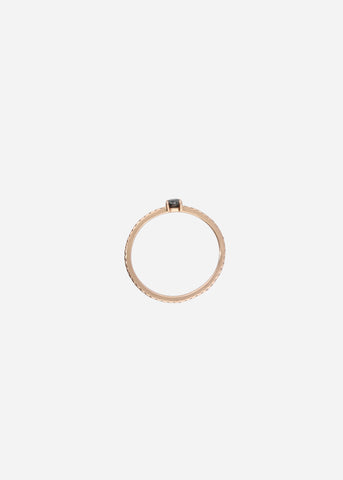 Anillo Todas las Lunas – oro rosa 14K con diamantes negros