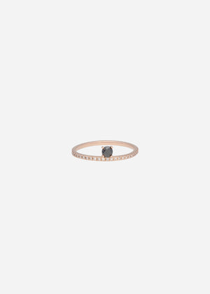 Anillo Todas las Lunas – oro rosa 14K con diamantes negros